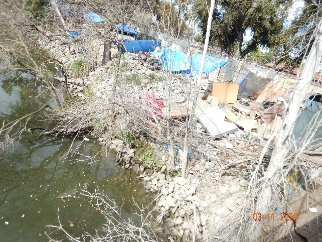 image of debris from homeless encampments