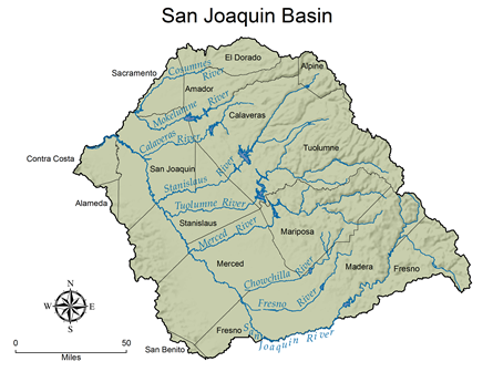 SWAMP San Joaquin River Basin Map