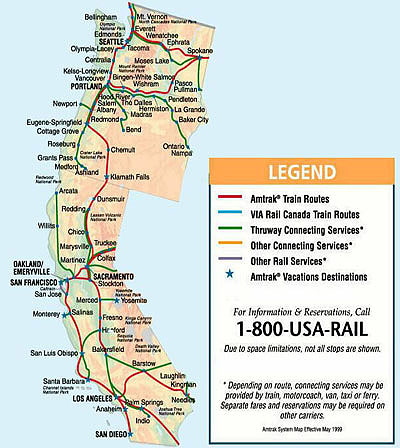 Amtrack rail map