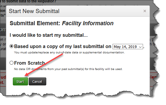 Screenshot of UST Submittal Element in CERS showing it set to ‘applicable’ or ‘always applicable’