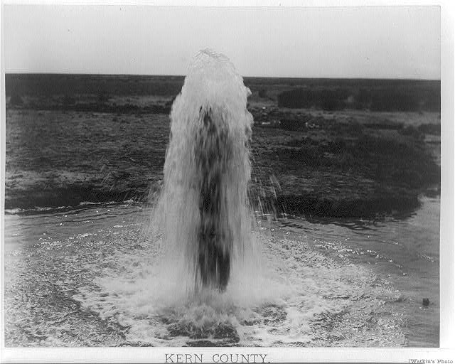 Artesian well, Kern County, circa 1890
