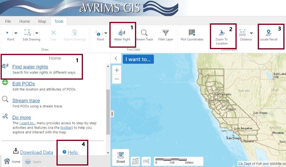 eWRIMS Web Mapping Application